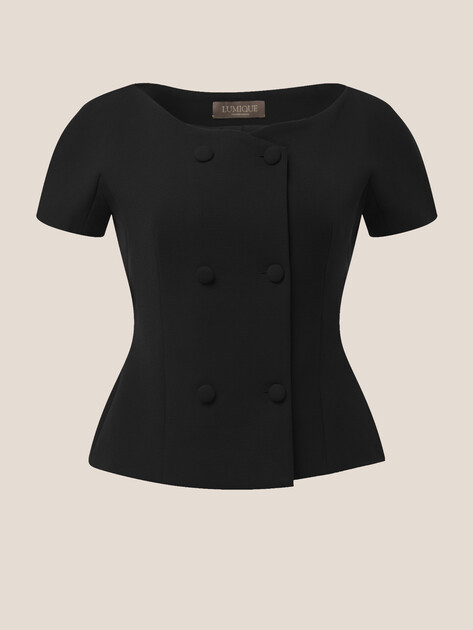 Женский жакет LUMIQUE, Артикул 2024-394, черный | 4684439. Ракурс 6