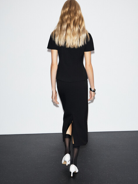 Женский жакет LUMIQUE, Артикул 2024-394, черный | 4684439. Ракурс 4