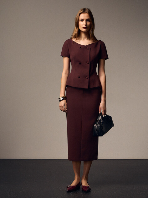 Юбка миди LUMIQUE, Артикул 2024-395, бордовый | 4684482. Ракурс 2 Юбка миди LUMIQUE, Артикул 2024-395, бордовый | 4684482. Ракурс 2