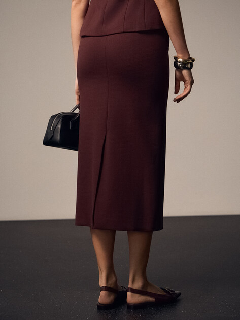 Юбка миди LUMIQUE, Артикул 2024-395, бордовый | 4684482. Ракурс 4 Юбка миди LUMIQUE, Артикул 2024-395, бордовый | 4684482. Ракурс 4