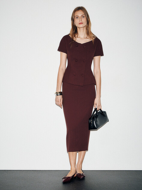 Юбка миди LUMIQUE, Артикул 2024-395, бордовый | 4684482. Ракурс 5 Юбка миди LUMIQUE, Артикул 2024-395, бордовый | 4684482. Ракурс 5