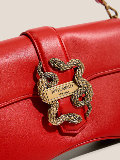 Женская сумка  JUST CAVALLI JC A _ ICONIC SNAKES - STYLE 1, Артикул 79RA4BA1, рубиновый | 4689050. Ракурс 2