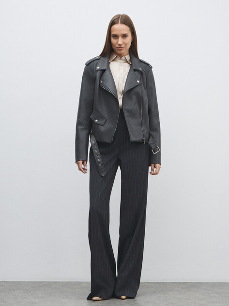 Женская косуха MAISON DAVID, Артикул DEBBY_DR, темно-серый | 4689654. Ракурс 2