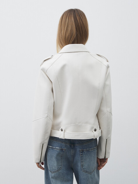 Женская косуха MAISON DAVID, Артикул DEBBY_DR, молочно-белый | 4689906. Ракурс 4