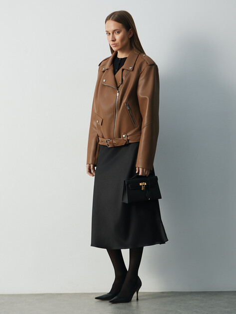 Женская косуха MAISON DAVID, Артикул DEBBY_DR, коричневый | 4689918. Ракурс 2