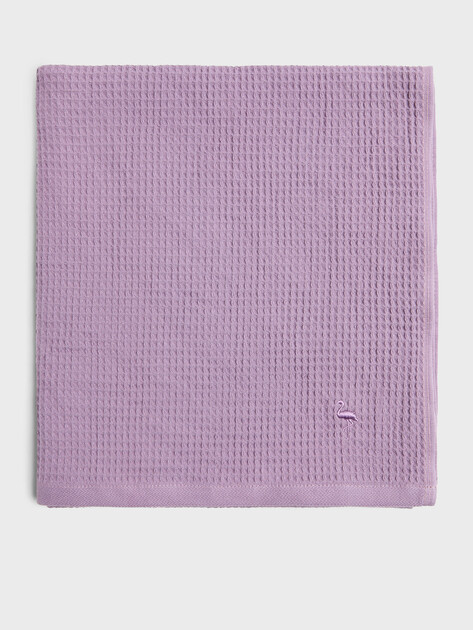Вафельное банное полотенце 70x140 MAISON DAVID, Артикул Marie ABC 70x140 cm, серо-фиолетовый | 4690173. Ракурс 5