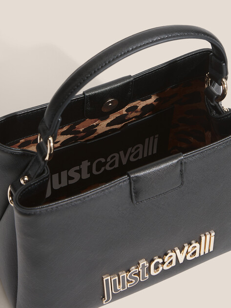 Женская сумка  JUST CAVALLI JC B_METAL LETTERING -STYLE 2, Артикул 79RA4BB2, черный | 4690436. Ракурс 4
