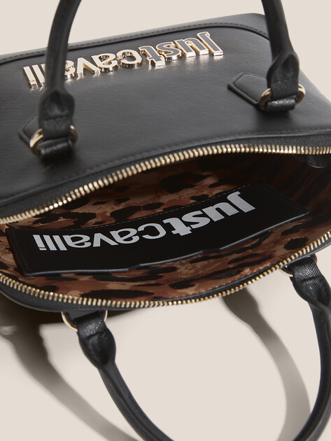 Женская сумка  JUST CAVALLI JC B_METAL LETTERING -STYLE 5, Артикул 79RA4BB5, черный | 4690491. Ракурс 4