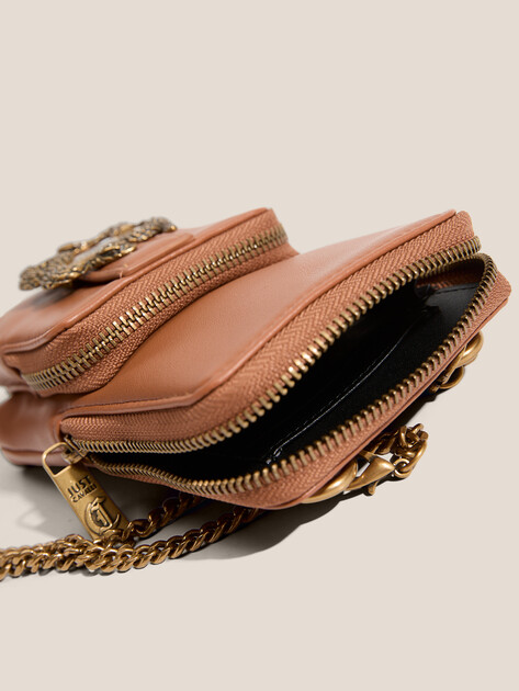 Женская сумка для смартфона JUST CAVALLI JC A _ ICONIC SNAKES - STYLE 14, Артикул 79RA5PA8, светло-коричневый | 4691125. Ракурс 3