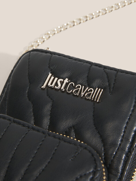 Женская сумка для смартфона JUST CAVALLI JC E_QUILTED ZEBRA  - STYLE 10, Артикул 79RA5PE8, черный | 4691177. Ракурс 2