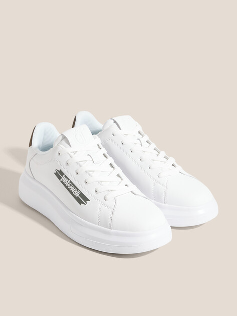 Мужские кеды JUST CAVALLI FONDO URSA DIS. 2, Артикул 79QA3SBF, белый | 4692092. Ракурс 2