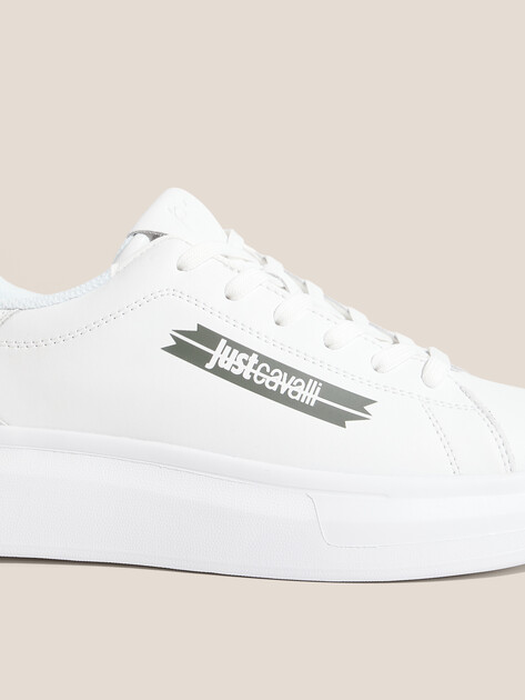 Мужские кеды JUST CAVALLI FONDO URSA DIS. 2, Артикул 79QA3SBF, белый | 4692092. Ракурс 3