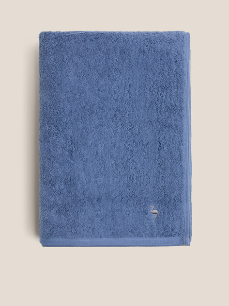 Махровое полотенце-покрывало 100x180 MAISON DAVID, Артикул Charlotte ABC 100x180 cm, серо-синий | 4692337. Ракурс 3
