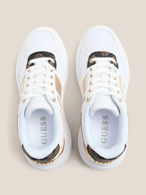 Женские кроссовки GUESS FONZI, Артикул FLTFONFAB12, белый | 4693348. Ракурс 4 Женские кроссовки GUESS FONZI, Артикул FLTFONFAB12, белый | 4693348. Ракурс 4