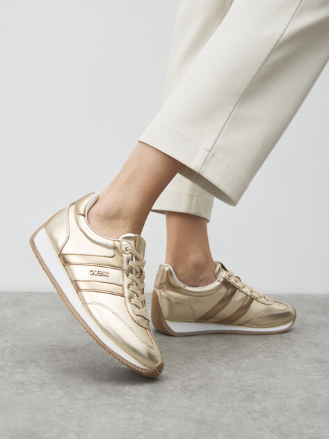 Женские кроссовки GUESS SAPHIA, Артикул FLTSAPLEM12, золотой | 4693541. Ракурс 6