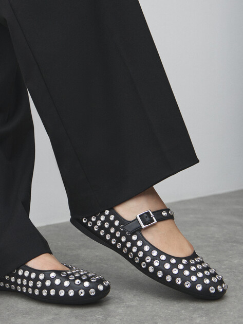 Балетки мэри-джейн GUESS KALIDAL, Артикул FLTKDLELE02, черный | 4693647. Ракурс 6