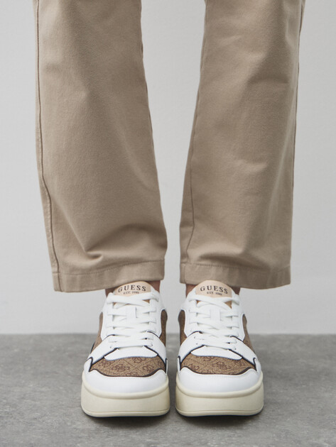 Мужские кеды GUESS WINNO II, Артикул FMJWIILEA12, белый | 4693930. Ракурс 6