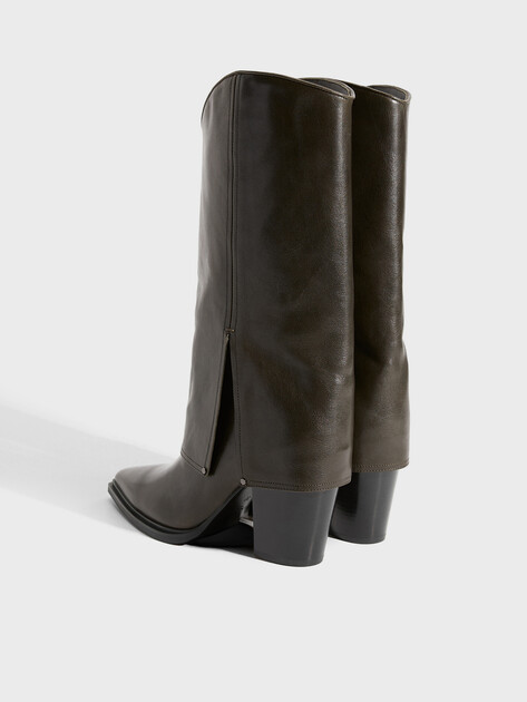 Женские высокие казаки TENDANCE, Артикул PZ3189-10, темный хаки | 4698765. Ракурс 5