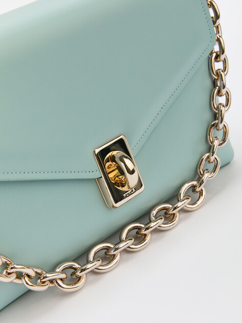 Женская сумка  FURLA, Артикул FURLA MERIDIANA M C.BODY W/DOUBLE STRAP, серовато-голубой | 4700279. Ракурс 3