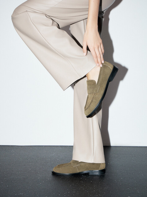 Женские лоферы TENDANCE, Артикул YS-58058A-1, темный хаки | 4704542. Ракурс 6