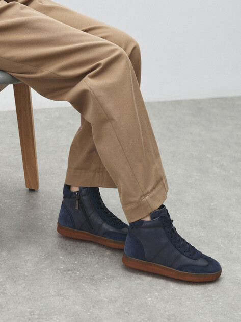 Женские высокие кеды MAISON DAVID, Артикул TMH3075F-1, темно-синий | 4705845. Ракурс 6