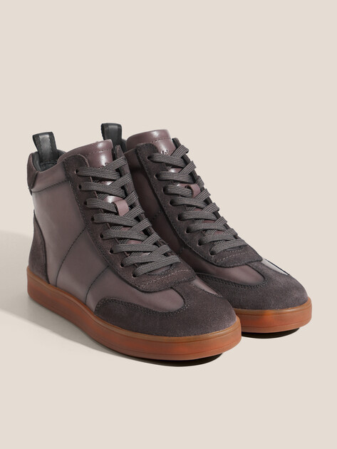 Женские высокие кеды MAISON DAVID, Артикул TMH3075F-1, фиолетово-серый | 4705873. Ракурс 2