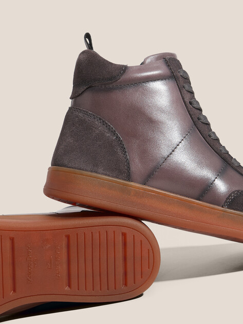 Женские высокие кеды MAISON DAVID, Артикул TMH3075F-1, фиолетово-серый | 4705873. Ракурс 3