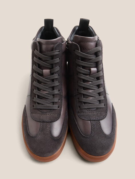 Женские высокие кеды MAISON DAVID, Артикул TMH3075F-1, фиолетово-серый | 4705873. Ракурс 4