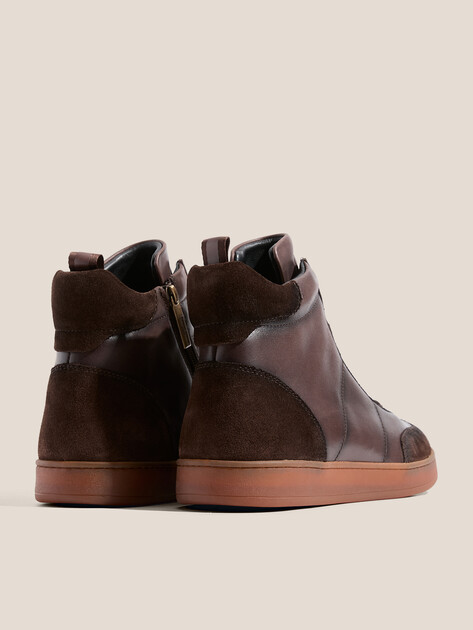 Мужские высокие кеды MAISON DAVID, Артикул TMH3070F-1, серовато-коричневый | 4707126. Ракурс 5 Мужские высокие кеды MAISON DAVID, Артикул TMH3070F-1, серовато-коричневый | 4707126. Ракурс 5