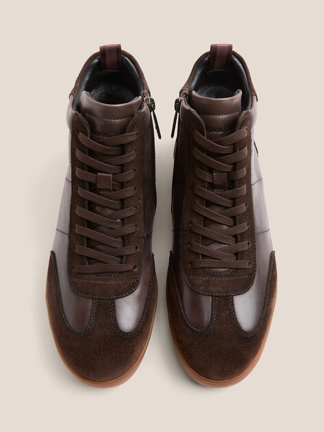 Мужские высокие кеды MAISON DAVID, Артикул TMH3070F-1, серовато-коричневый | 4707140. Ракурс 4 Мужские высокие кеды MAISON DAVID, Артикул TMH3070F-1, серовато-коричневый | 4707140. Ракурс 4