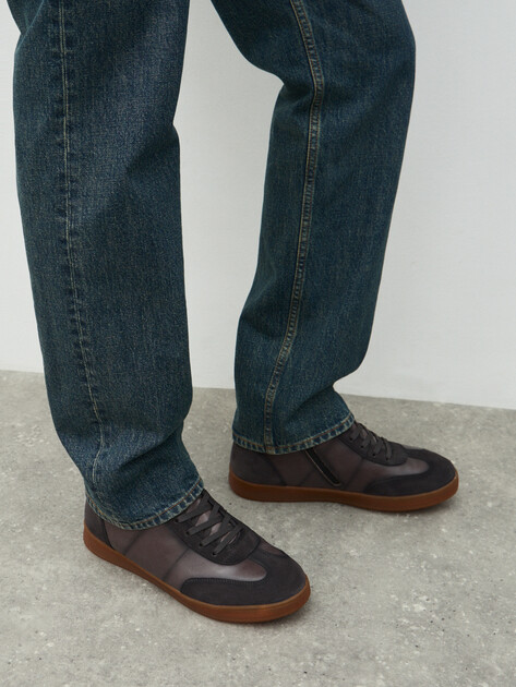 Мужские высокие кеды MAISON DAVID, Артикул TMH3070F-1, коричнево-фиолетовый | 4707196. Ракурс 6