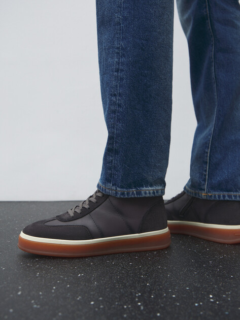 Мужские высокие кеды MAISON DAVID, Артикул TMH3285F-1, серо-коричневый | 4707365. Ракурс 6