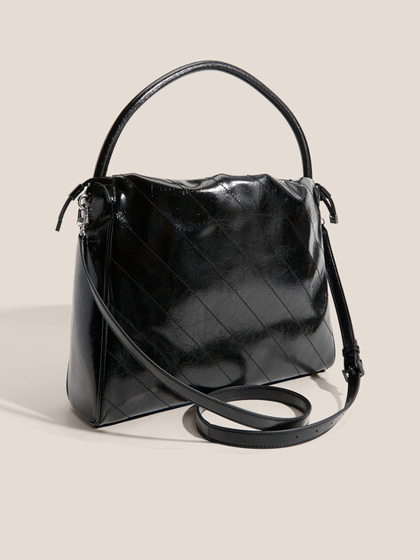 Женская сумка  GUESS AMYS DRAWSTRING TOTE, Артикул HWMY9659220, черный | 4712510. Ракурс 3