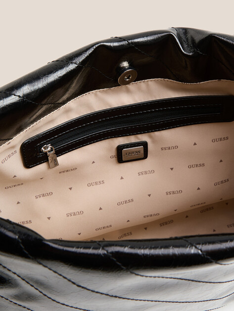 Женская сумка  GUESS AMYS DRAWSTRING TOTE, Артикул HWMY9659220, черный | 4712510. Ракурс 4