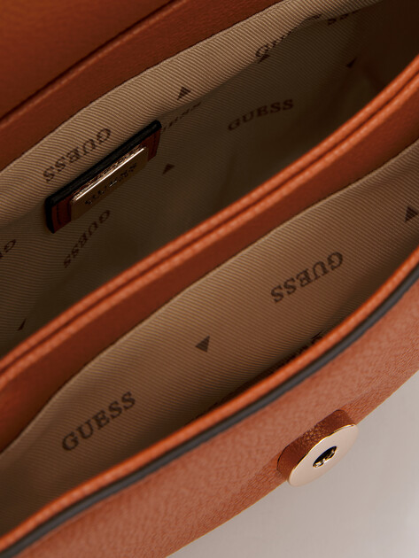 Кросс-боди GUESS CALEBRA MINI CNVRTBL XBDY FLAP, Артикул HWBG9536780, светло-коричневый | 4712559. Ракурс 4 Кросс-боди GUESS CALEBRA MINI CNVRTBL XBDY FLAP, Артикул HWBG9536780, светло-коричневый | 4712559. Ракурс 4