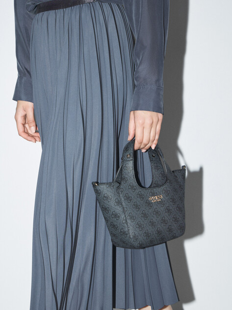 Женский тоут GUESS CALISTA MINI TOTE, Артикул HWSG7334750, темно-серый | 4712612. Ракурс 5