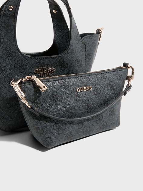 Женский тоут GUESS CALISTA MINI TOTE, Артикул HWSG7334750, темно-серый | 4712612. Ракурс 2