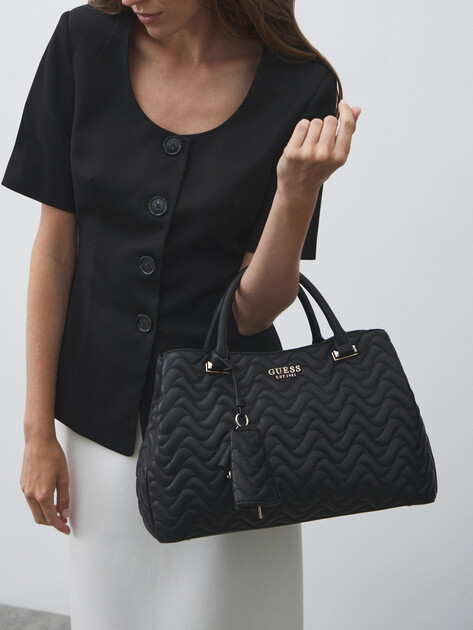 Женский тоут GUESS MELISANDRA LRG TRI COMP STCHL, Артикул HWQG9653070, черный | 4712874. Ракурс 5 Женский тоут GUESS MELISANDRA LRG TRI COMP STCHL, Артикул HWQG9653070, черный | 4712874. Ракурс 5