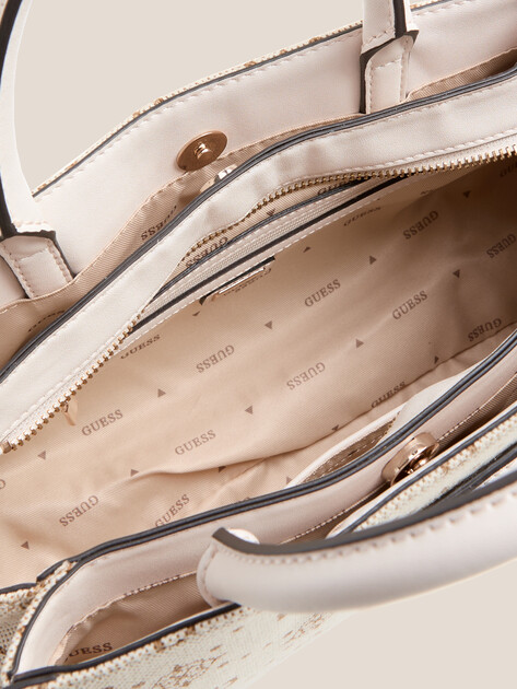 Женский тоут GUESS NEDA GIRLFRIEND SATCHEL, Артикул HWCP9654060, светло-бежевый | 4712979. Ракурс 4