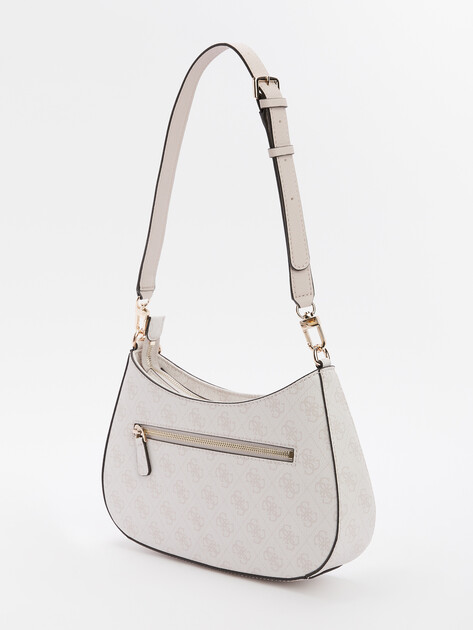 Женская сумка  GUESS NOELLE II TOP ZIP SHOULDER BAG, Артикул HWBG9672180, белый | 4713082. Ракурс 3