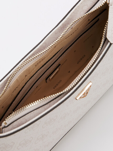 Женская сумка  GUESS NOELLE II TOP ZIP SHOULDER BAG, Артикул HWBG9672180, белый | 4713082. Ракурс 4