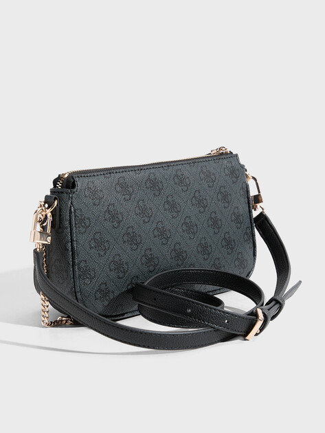 Женская сумка через плечо кросс-боди GUESS NOELLE II DBL POUCH CROSSBODY, Артикул HWBG9672710, темно-серый | 4713156. Ракурс 3