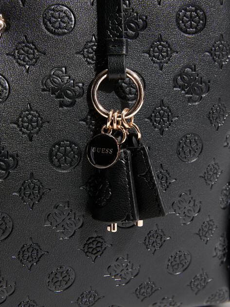 Женский тоут GUESS PHOEBE LRG GIRLFRIEND SATCHEL, Артикул HWPD9665070, черный | 4713190. Ракурс 2 Женский тоут GUESS PHOEBE LRG GIRLFRIEND SATCHEL, Артикул HWPD9665070, черный | 4713190. Ракурс 2