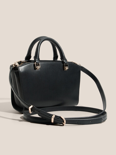 Женская сумка  GUESS QUEENSLAND MINI SATCHEL, Артикул HWVG9655760, черный | 4713237. Ракурс 3