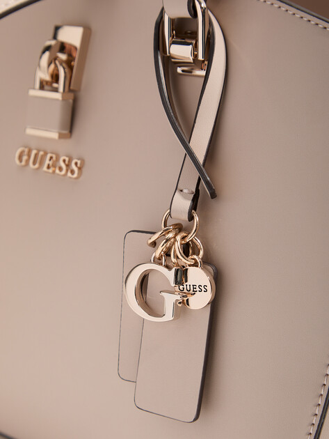 Женский тоут GUESS QUEENSLAND LUXURY SATCHEL, Артикул HWVG9655060, розовато-бежевый | 4713264. Ракурс 2