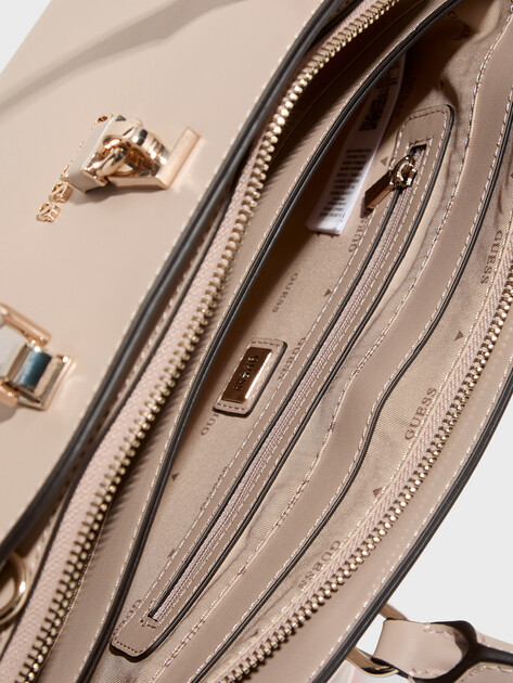 Женский тоут GUESS QUEENSLAND LUXURY SATCHEL, Артикул HWVG9655060, розовато-бежевый | 4713264. Ракурс 4