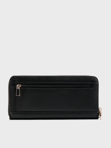 Женский кошелёк GUESS LAUREL II SLG LARGE ZIP AROUND, Артикул SWZG7459146, черный | 4713551. Ракурс 2