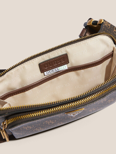 Мужская поясная сумка GUESS MILANO FLAT BUMBAG W FRT PKT, Артикул HMMILOP5214, темно-коричневый | 4713659. Ракурс 4 Мужская поясная сумка GUESS MILANO FLAT BUMBAG W FRT PKT, Артикул HMMILOP5214, темно-коричневый | 4713659. Ракурс 4