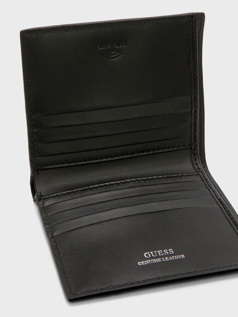Мужское портмоне GUESS BARCELLONA SL BLFLD WTHT C PCK, Артикул SMBAGRLEA18, черный | 4713704. Ракурс 4