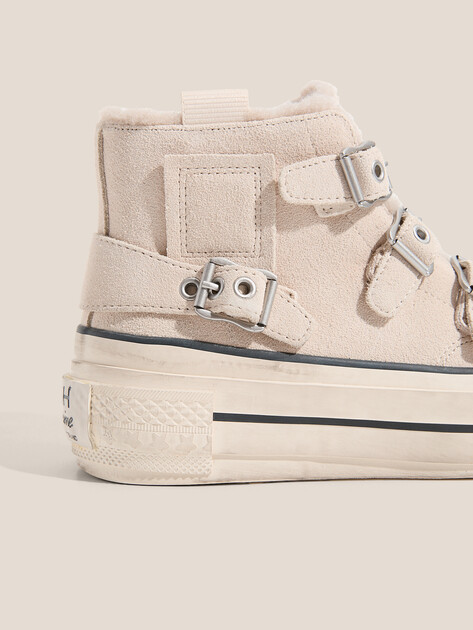 Женские высокие кеды ASH RAINBOW FUR, Артикул RAINBOW FUR, светло-бежевый | 4716252. Ракурс 3